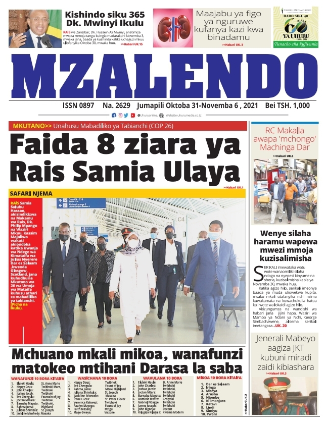 Magazeti ya leo Jumapili, Oktoba 31, 2021