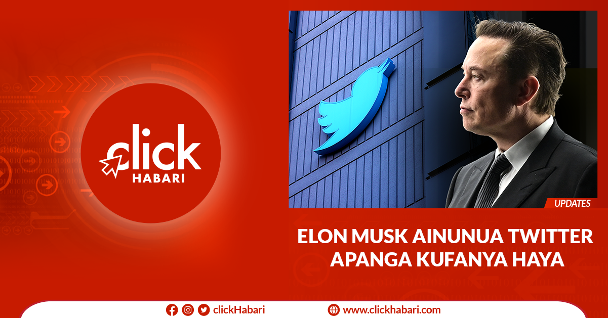 Elon Musk ainunua Twitter apanga kufanya haya