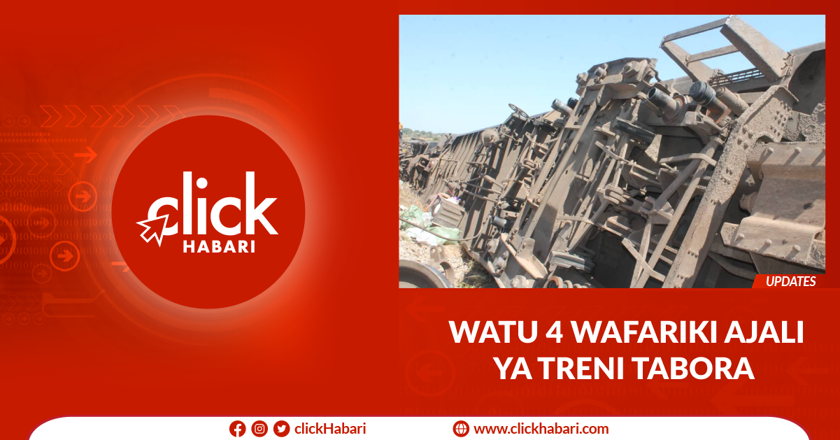 Watu wanne wamefariki ajali ya treni Tabora