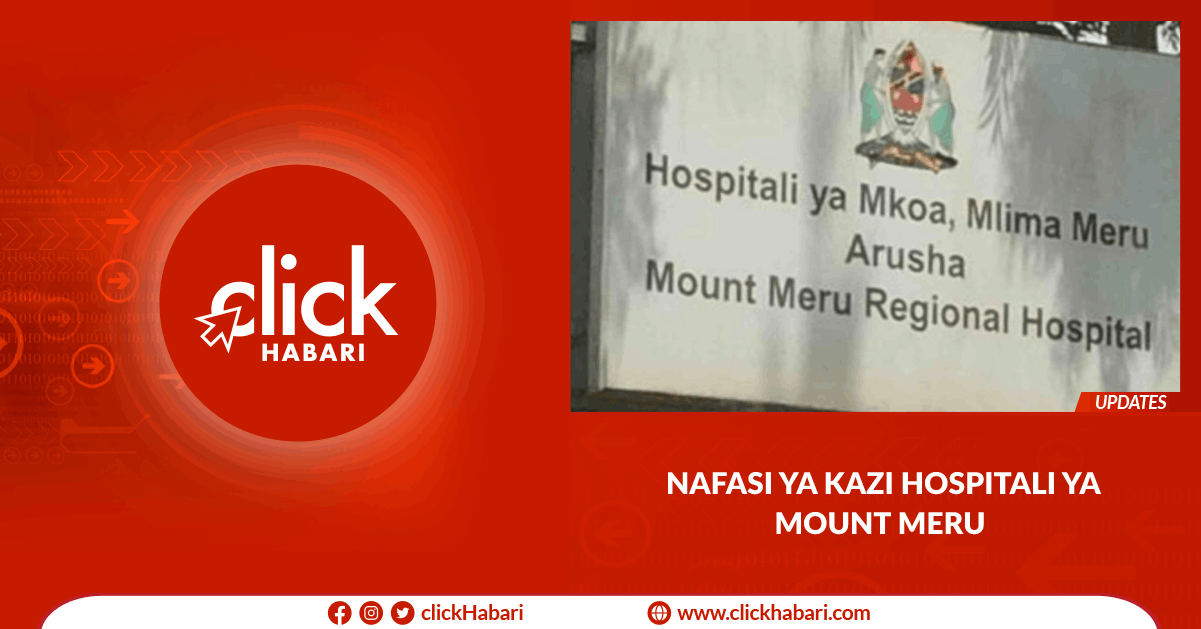 Nafasi ya kazi Hospitali ya Mount Meru